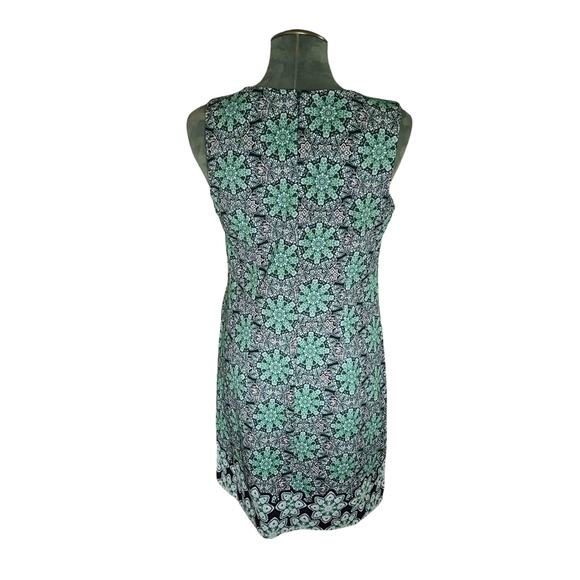 Banana Republic Women's Sleeveless Sheath Mini Dress Blue Floral Print Size 10 - Picture 3 of 7